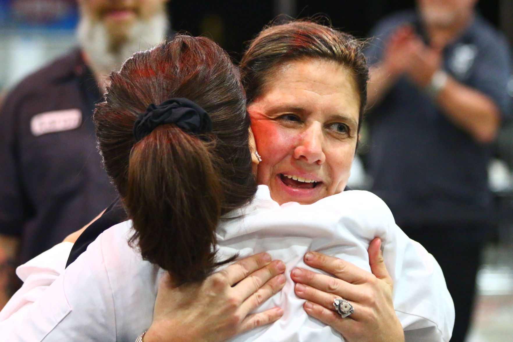 Hug for a champion